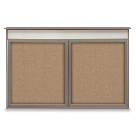 United Visual Products Open Faced Traditional Corkboard, 96x48" UV647A-BLACK-KEYLIME